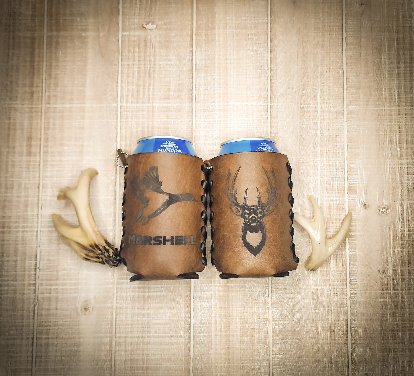 Personalized Groomsman leather coozies