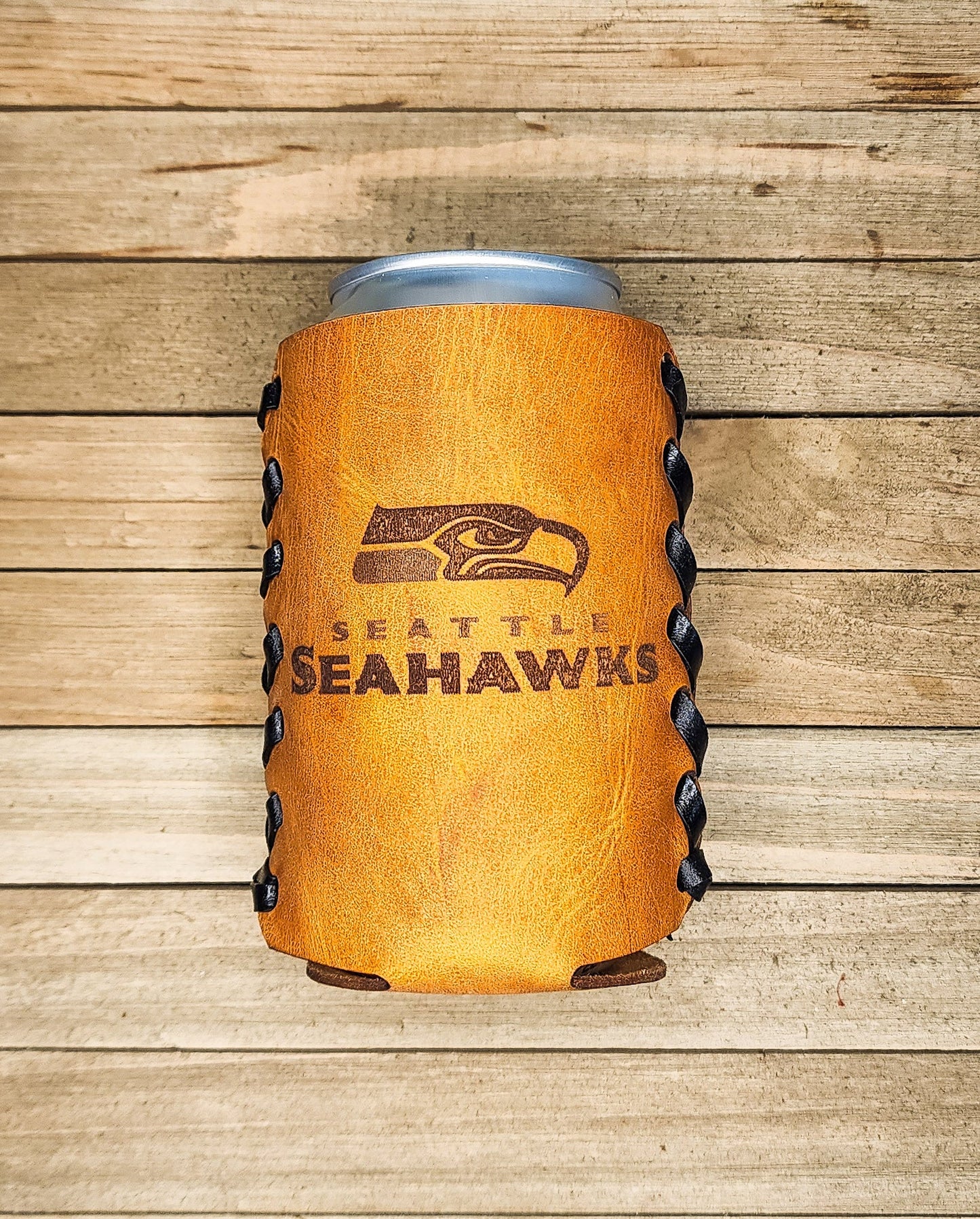 Custom premium leather can cooler
