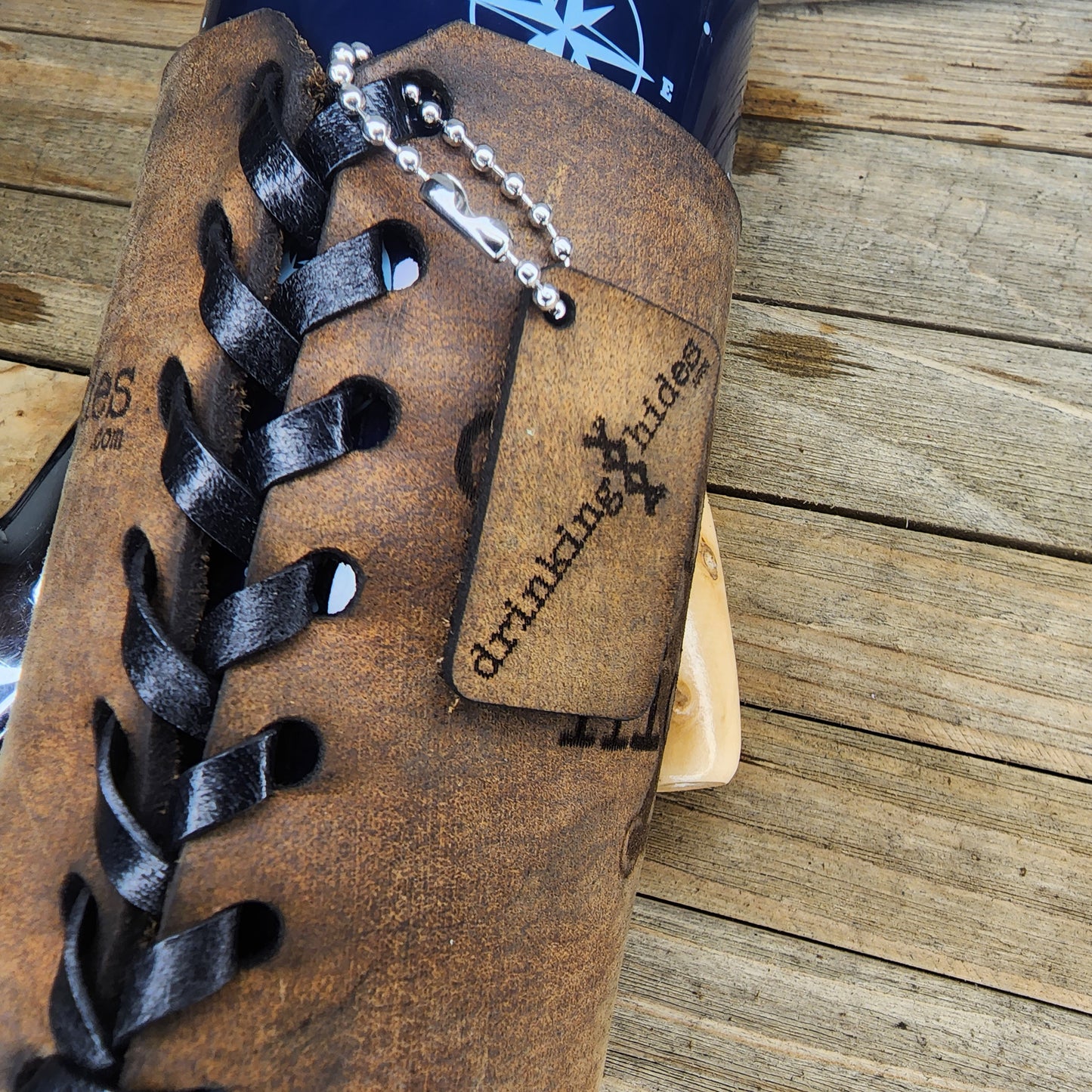 Custom premium leather can cooler