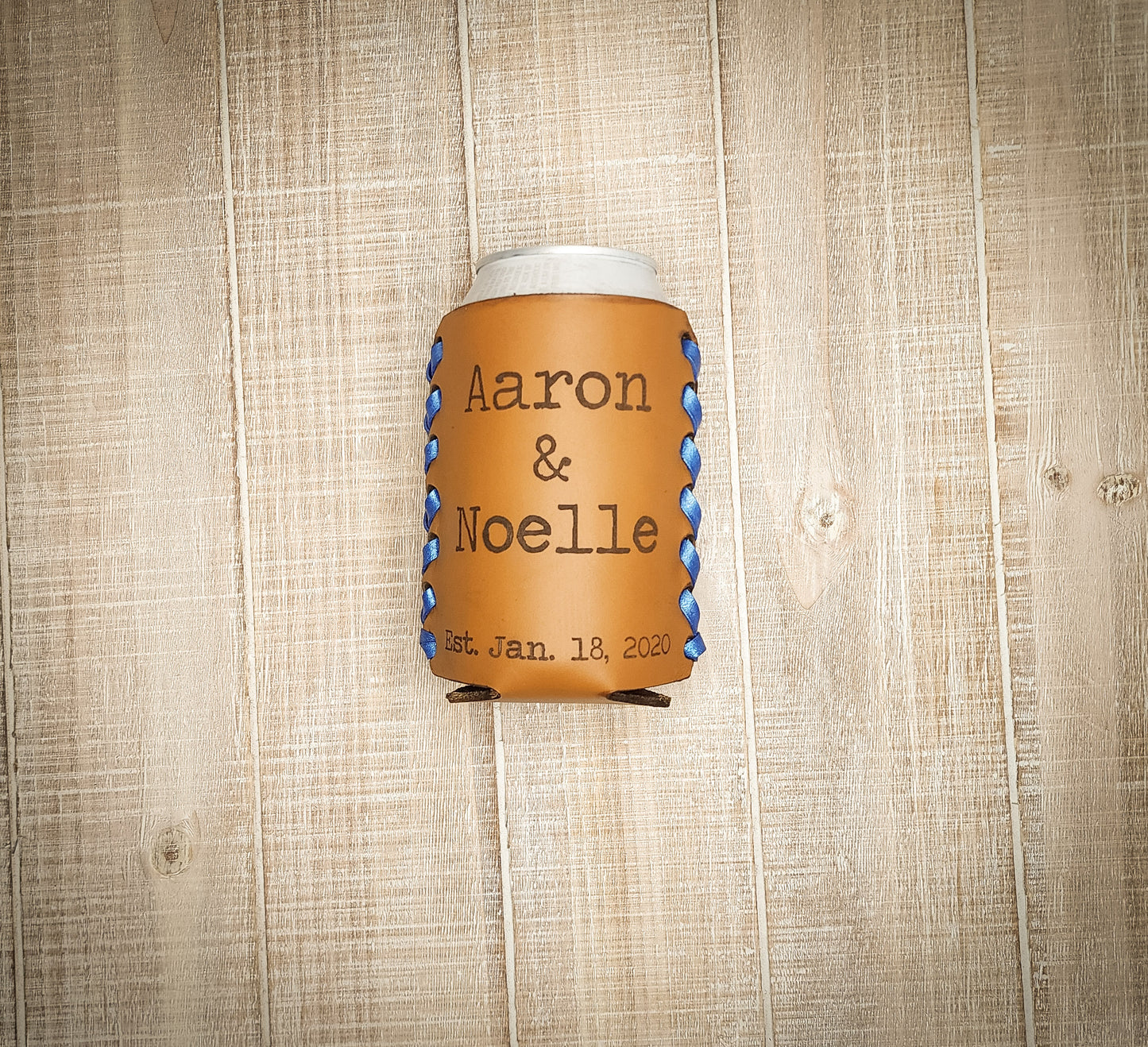 Personalized leather beer can cozie custom fit to any can or bottle | Perfect Valentines gift for men | Unique Valentines gifts 2023 for guys