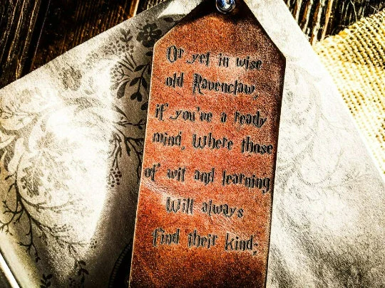 Harry Potter leather bookmark personalized with name