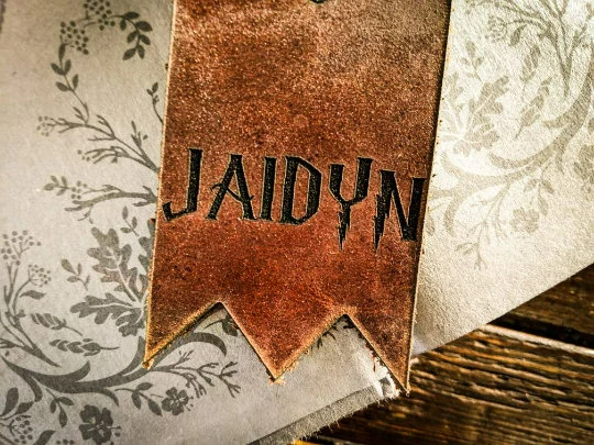 Harry Potter leather bookmark personalized with name